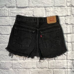 Vintage Levi’s Black Cutoff High Waisted Shorts